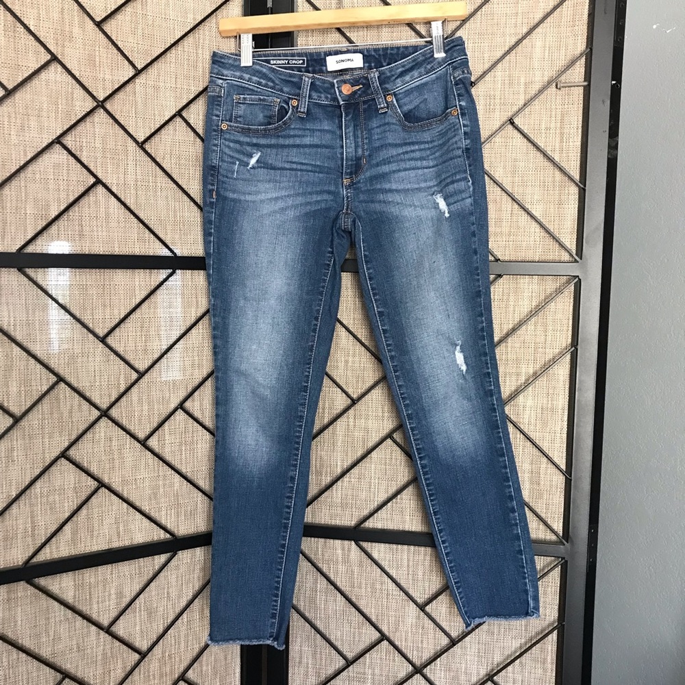 SONOMA SKINNY CROPPED JEANS FOR WOMEN SIZE 4